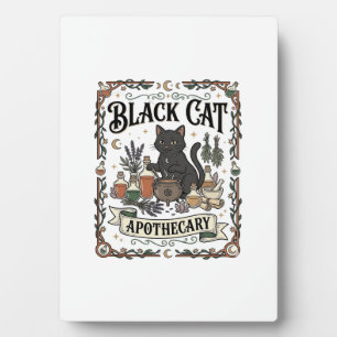 Plaque Photo Apothicaire Chat Noir Chat Sorcière Mystique Apoth