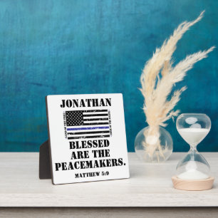 Plaque Photo Appréciation de la police Ligne bleue Écritures Bé