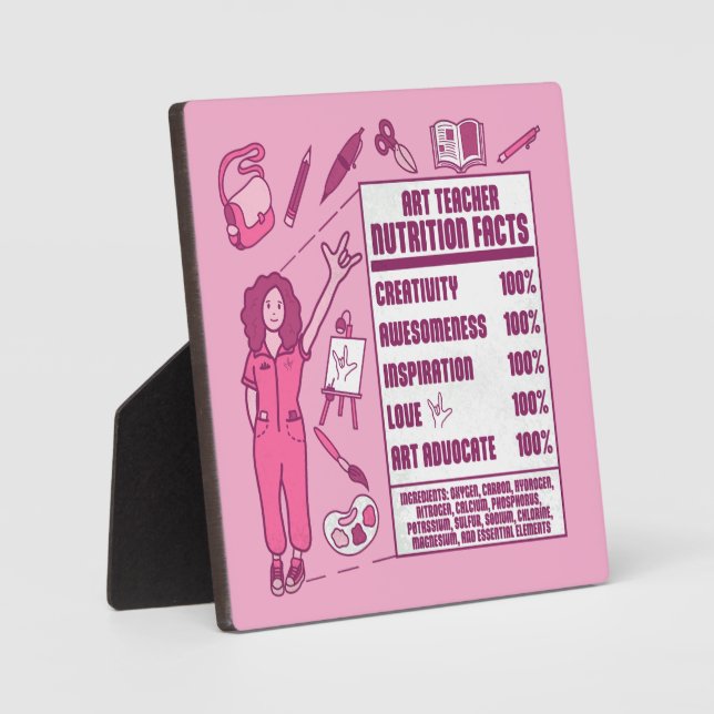 Plaque Photo Appréciation pour les professeurs d'art - Cadeaux  (Recto)