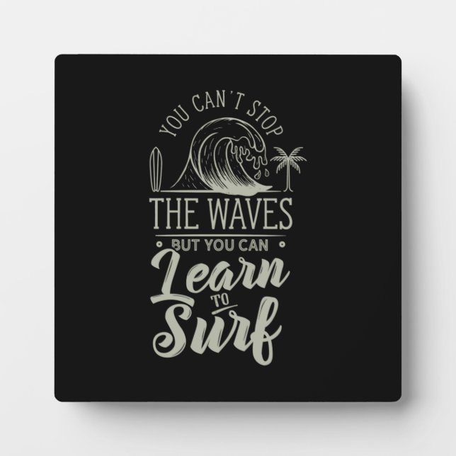Plaque Photo Apprendre Au Surf (Devant)
