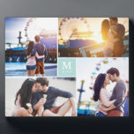 Plaque Photo Aqua Box Monogramme intemporel Mariage Photo Easel<br><div class="desc">Conçu par fat*fa*tin. Facile à customiser avec votre propre texte,  photo ou image. Pour des demandes personnalisées,  veuillez contacter fat*fa*tin directement. Des frais personnalisés s'appliquent. www.zazzle.com/fat_fa_tin www.zazzle.com/color_therapy www.zazzle.com/fatfatin_blue_knot www.zazzle.com/fatfatin_red_knot www.zazzle.com/fatfatin_mini_me www.zazzle.com/fatfatin_box www.zazzle.com/fatfatin_design www.zazzle.com/fatfatin_ink</div>