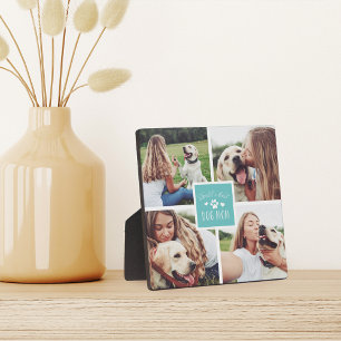Plaque Photo Aqua   World's Best Dog Mom Photo Collage