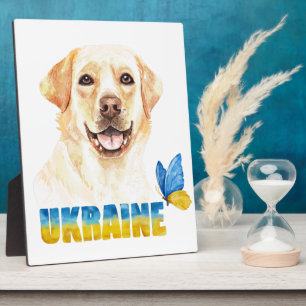 Plaque Photo Aquarelle Ukraine Laboratoire jaune et papillon
