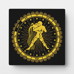 Plaque Photo Aquarius - Symbole Zodiaque - Horoscope