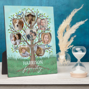 Plaque Photo Arbre de Collage de Photos de Famille 8 Images + N