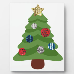 Plaque Photo arbre de noël émoji