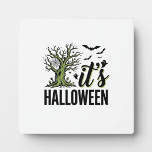 Plaque Photo Arbre d'Halloween C'est Halloween Vintage Épouvant