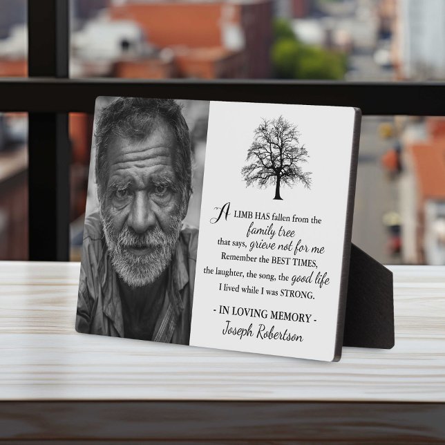 Plaque Photo Arbre familial élégant | Mémorial de conservation  (Créateur téléchargé)