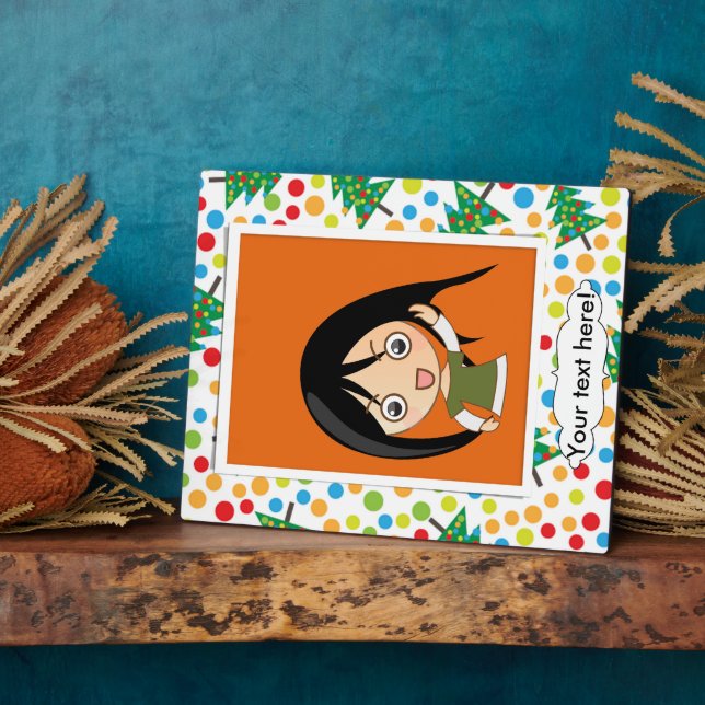 Plaque Photo Arbres de Noël motif (Côté)