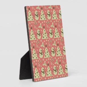 Plaque Photo Arbres de Noël rétro sucre de canne étoile aux bai