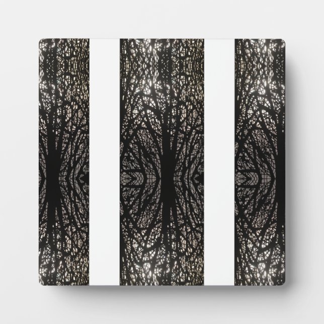 Plaque Photo Arbres noirs et blancs (Devant)