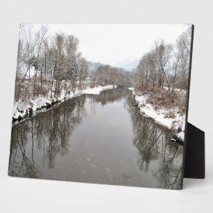 Plaque Photo Arbres se reflétant dans la rivière