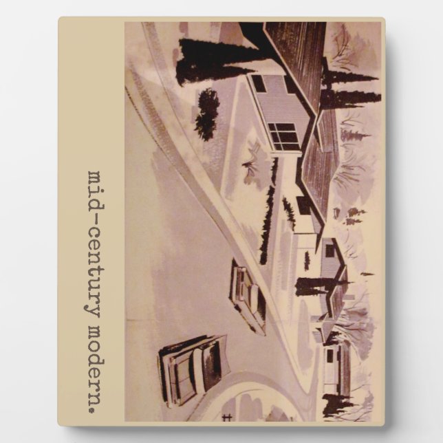 Plaque Photo Architecture moderne du Moyen-siècle (Devant)