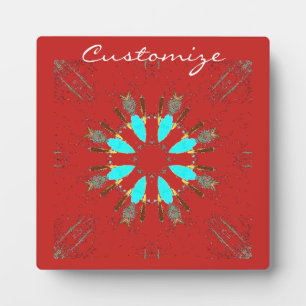 Plaque Photo Arrowhead Feathers Pow-wow Motif Thunder_Cove