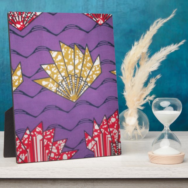 Plaque Photo Art africain Abstrait : Vagues de passion violette (Côté)