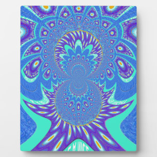 Plaque Photo Art bleu moderne