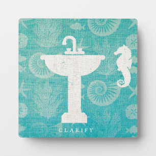 Plaque Photo Art côtier Évier de salle de bain