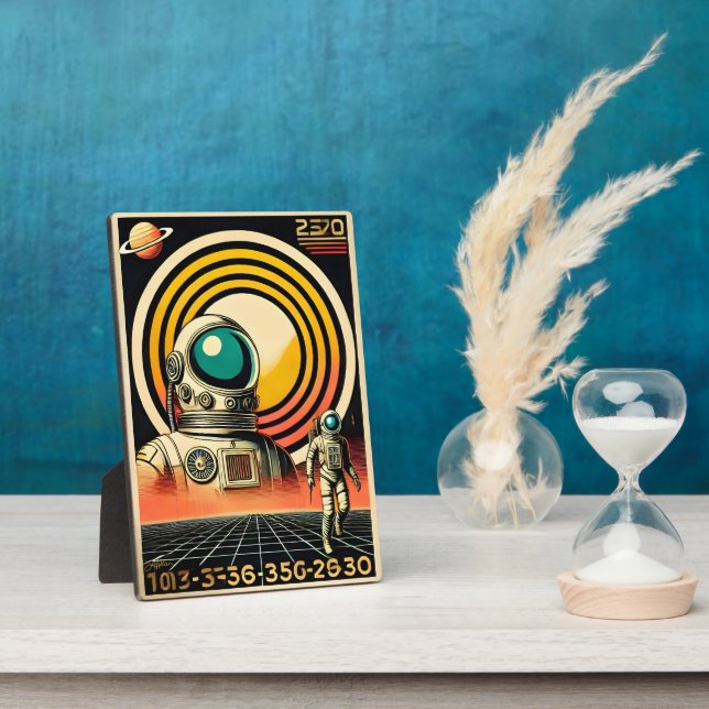 Plaque Photo Art d'atterrissage des astronautes du milieu du si (Côté)