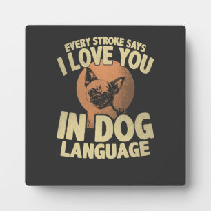 Plaque Photo Art de citation de chien d'amour d'empreinte de pa