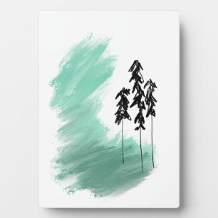 Plaque Photo art de l'arbre vert scandinave simple moderne ment