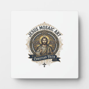 Plaque Photo Art de mosaïque Jésus Art de mosaïque Jésus Foi ch