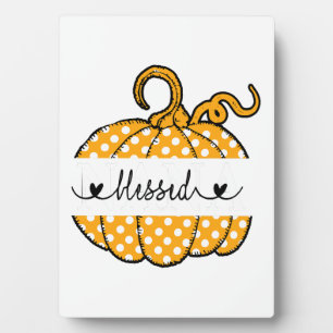 Plaque Photo Art de Nana bénie citrouille Thanksgiving Hallowee