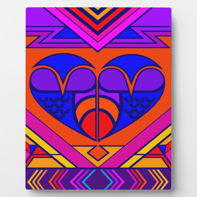 Plaque Photo Art Déco Saint Valentin Coeur (Devant)