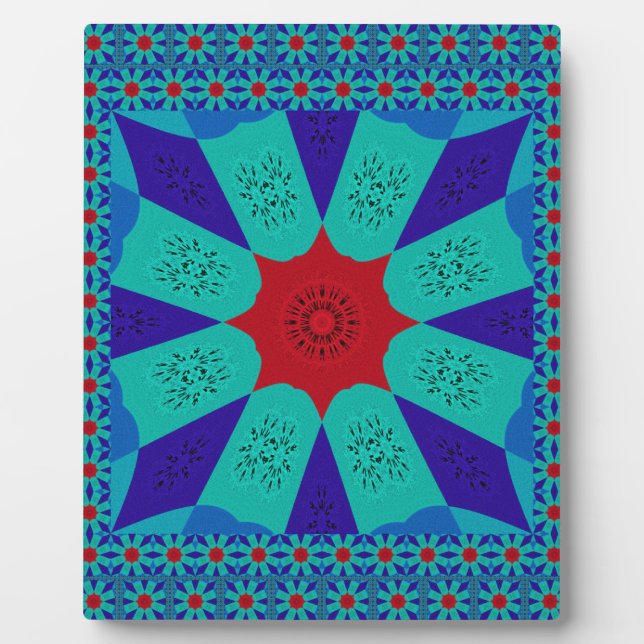 Plaque Photo Art Égyptien Ancien : Un Mandala Vibrant. (Devant)