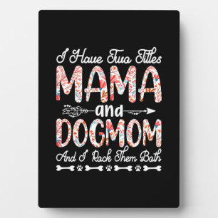 Plaque Photo Art Mère   Mama Et Chien Maman Anniversaire