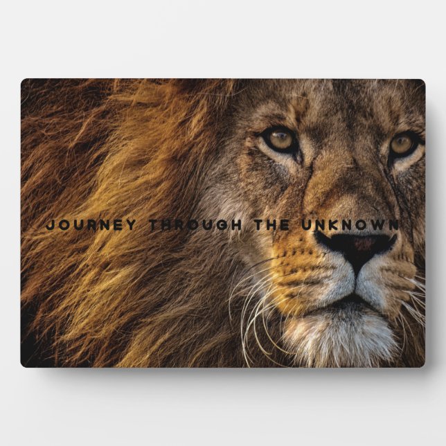 Plaque Photo Art motivationnel et inspirant du lion (Devant)