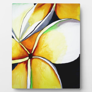 Plaque Photo Art original de la fleur Tropical Jaune Frangipani