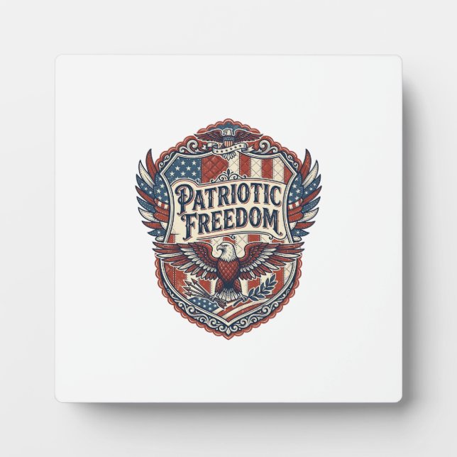 Plaque Photo Artiste Patchwork Patriotique (Devant)