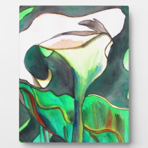 Plaque Photo Arum Lily aquarelle peinture originale
