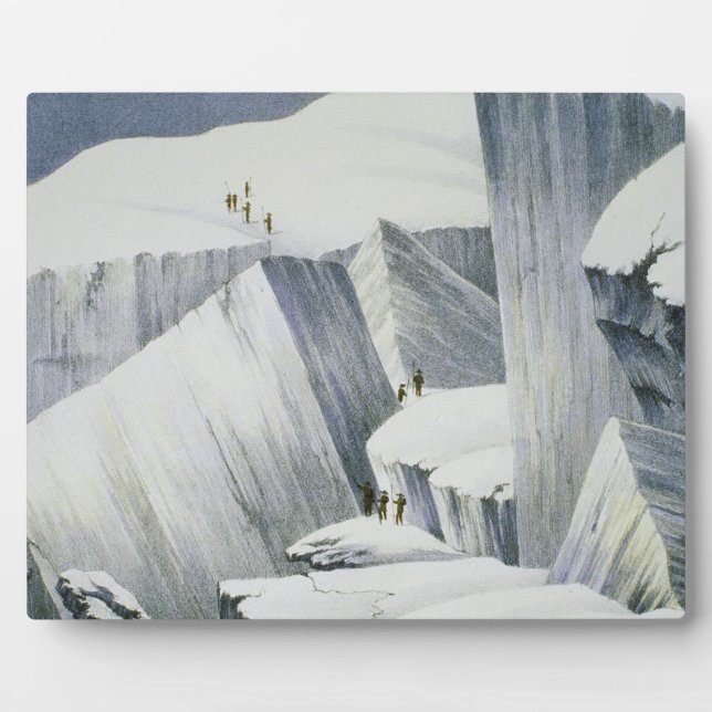 Plaque Photo Ascending Cliff, from 'A Narrative of an Ascent (Devant)