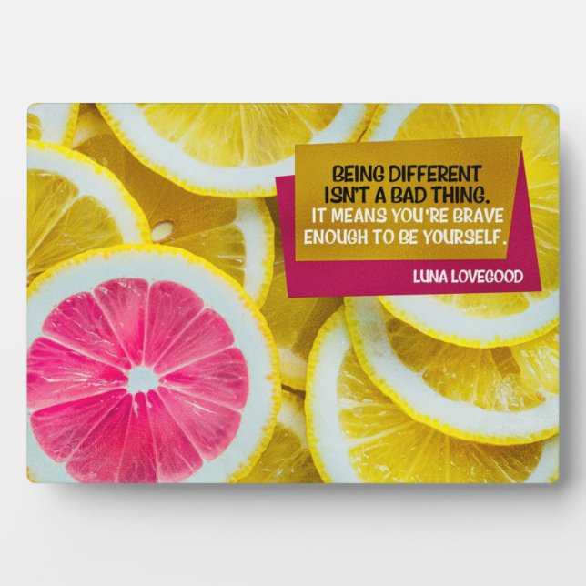 Plaque Photo Assez Courageux Pour Être Toi-Même (Devant)