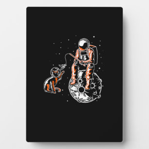 Plaque Photo Astronaut Dans L'Espace Avec Chat Drôle Amoureux d