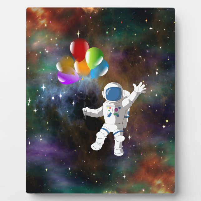 Plaque Photo Astronaut with Balloons (Devant)