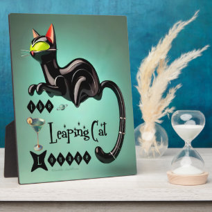Plaque Photo Atomique Futuriste Le Leaping Cat Lounge