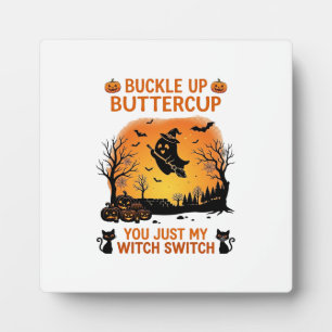 Plaque Photo Attachez-vous Papillon d'Halloween Chapeau de Sorc