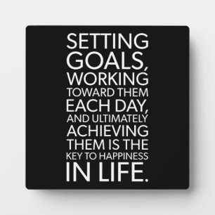 Plaque Photo Atteindre Les Objectifs Est La Clé Du Bonheur - Gy