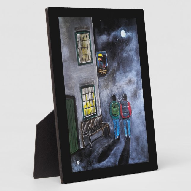 Plaque Photo Attention à la Lune Peinture d'Alfred Fox (Côté)