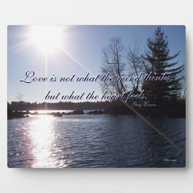 Plaque Photo Au-dessus du lac (Devant)