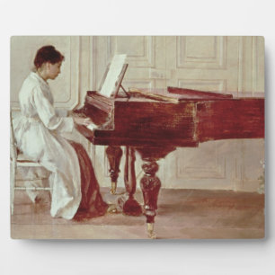 Plaque Photo Au piano, 1887 (huile sur toile)