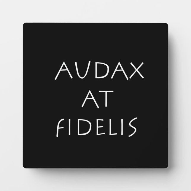 Plaque Photo Audax à fidelis (Devant)