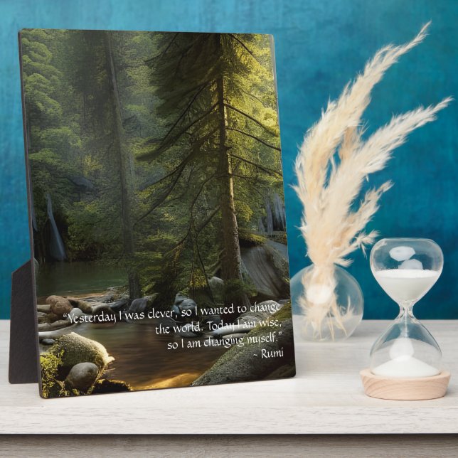 Plaque Photo Aujourd'hui, je suis sage Citation Nature Paysage  (Côté)
