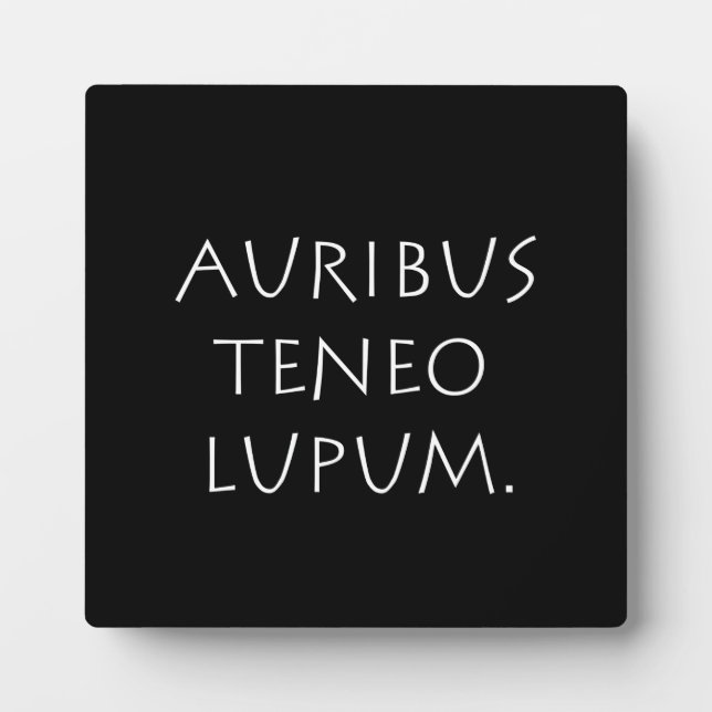 Plaque Photo Auribus teneo lupum (Devant)