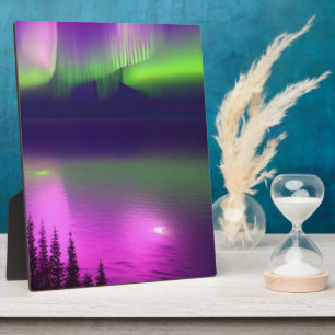 Plaque Photo Aurora Borealis sur l'eau