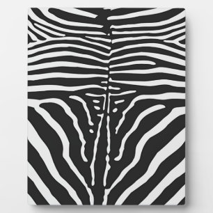 Plaque Photo Authentic Zebra Skin Print - noir blanc strié