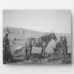 Plaque Photo Autochtones des Cris de l'Ouest du Canada, c.1