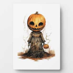 Plaque Photo Autocollant Halloween Poupée Citrouille